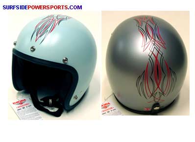 DAVIDA CLASSIC JET MATTE PIN STRIPE HELMET