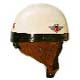 DAVIDA CLASSIC CREAM BROWN LEATHER 2-TONE HELMET 