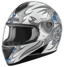 Clearance! Shark S650 Wings White/Blue Helmet