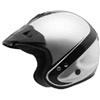 KBC Tour-Com Stripe Silver/Black Helmet