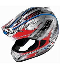 Suomy Spectre Silver/Red Helmet