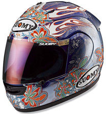 Suomy Spec 1R Extreme Blue Flowers Helmet