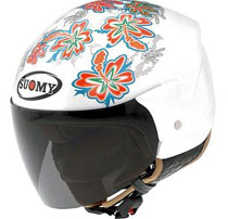 Suomy Jet Light White Flowers Helmet