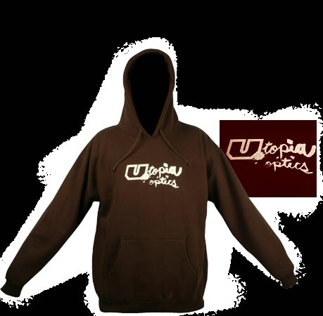 Utopia Men's Script Hoodie Guy Sweat Shirt